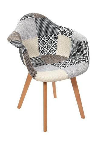 2 fauteuils patchwork - Gris et blanc