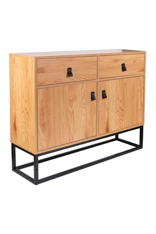 Buffet 2 portes - Naturel et noir