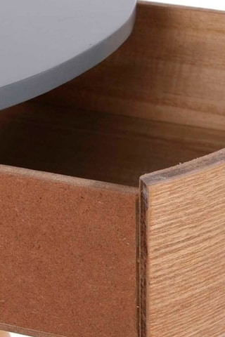 Table de chevet 1 tiroir - Naturel et gris