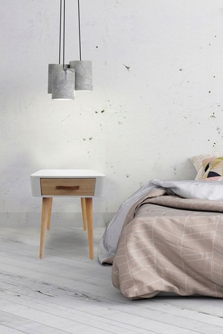 Table de chevet 1 tiroir - Blanc