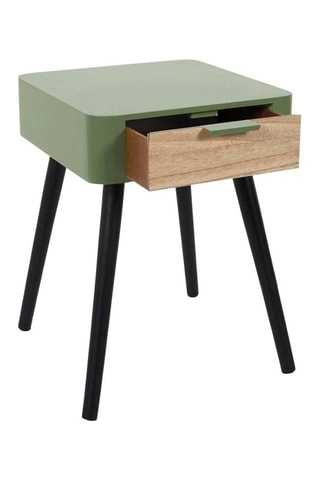 Table de chevet - Kaki et noir