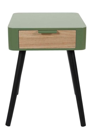 Table de chevet - Kaki et noir