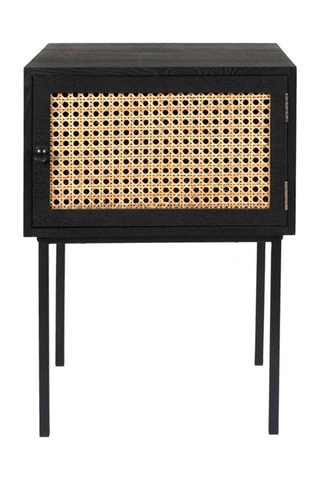 Table de chevet - Noir et naturel