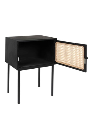 Table de chevet - Noir et naturel