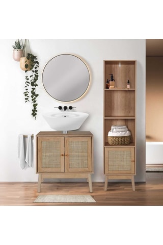 Meuble de salle de bain sous vasque 2 portes Bali - 60 x 70 x 30 cm