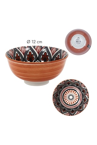 6 bols en porcelaine Mandala - 12 cm