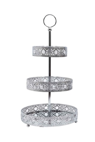 Présentoir 3 étages Mirage - Argenté