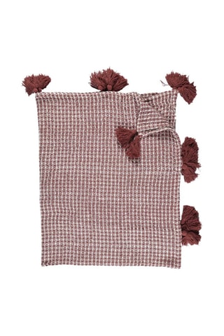 Plaid - Blanc et rouge - 125 x 150 cm