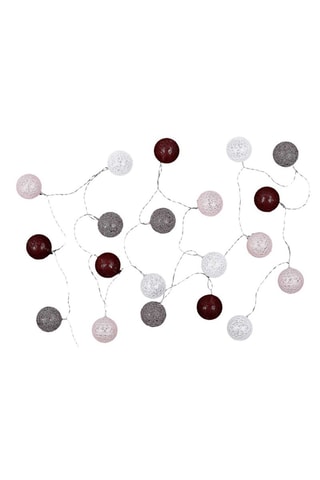 Guirlande lumineuse 20 LED - Blanc, violet et rose