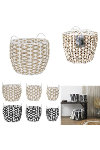 3 paniers de rangement - 34 cm - Modèle aléatoire