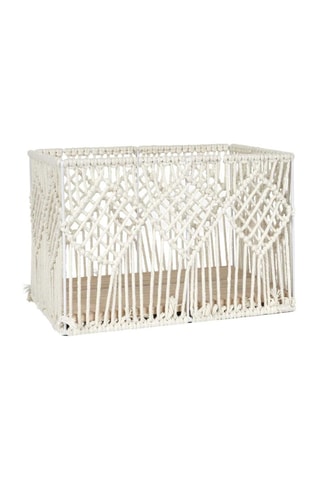 3 paniers rectangulaires - 37 cm - Beige