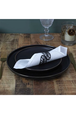 4 ronds de serviette - Noir