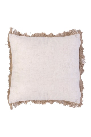 Coussin Blanc et marron - 40 x 40 cm