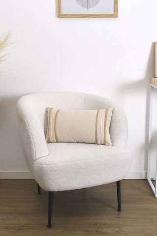 Coussin - Beige et blanc - 50 x 13 x 30 cm