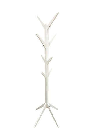 Porte-manteau 8 patères en bois et bambou - 44,5 x 44,5 x 177 cm