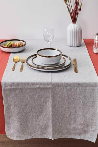 2 chemins de table rectangulaires - 
Gris - 150 x 50 cm