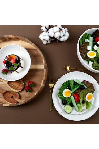 Couverts de service en bois d'acacia - 36 cm