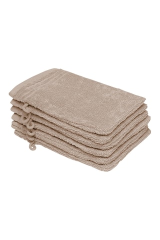 6 guanti da bagno Ecume - Taupe