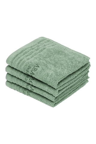 4 asciugamani ospite Ecume - Verde acqua - 30 x 30 cm