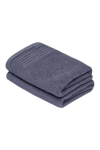 2 asciugamani ospite Ecume - Blu notte - 45 x 45 cm