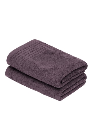 2 asciugamani ospite Ecume - Malva - 45 x 45 cm