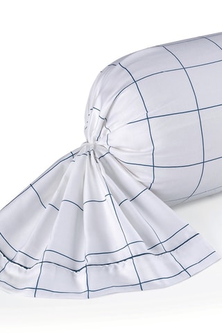 Federa cuscino alla francese in raso di cotone 80 fili/cm² Carreaux minimalistes - Bianco