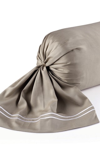 Federa cuscino alla francese in raso di cotone 80 fili/cm² Annecy - Taupe - 43 x 210 cm