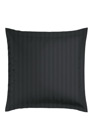2 federe in raso di cotone 80 fili/cm² - Nero - 63 x 63 cm