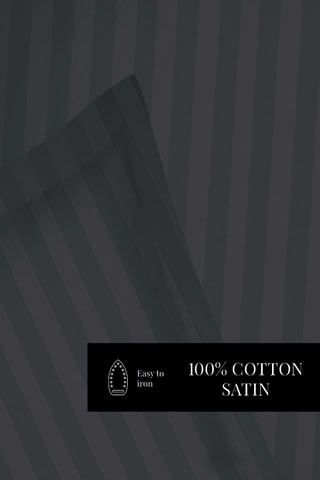 2 federe in raso di cotone 80 fili/cm² - Nero - 63 x 63 cm