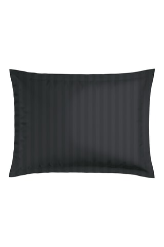 2 federe in raso di cotone 80 fili/cm² - Nero - 50 x 70 cm