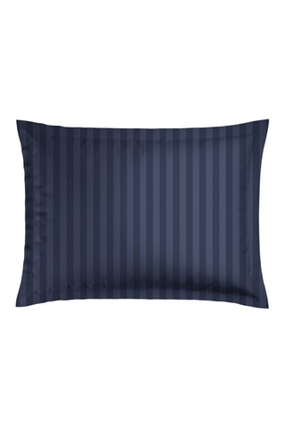 2 federe in raso di cotone 80 fili/cm² - Blu scuro - 50 x 70 cm