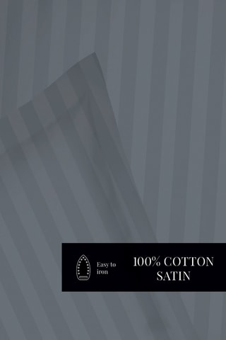 2 federe in raso di cotone 80 fili/cm² - Grigio scuro - 50 x 70 cm