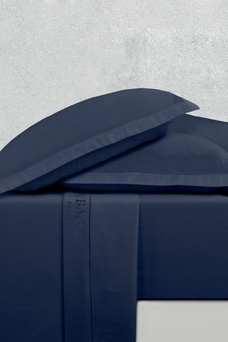 2 federe in raso di cotone 80 fili/cm² Uni 1 Baratta - Blu notte - 63 x 63 cm