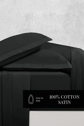 2 federe in raso di cotone 80 fili/cm² Uni 1 Baratta - Antracite - 50 x 70 cm