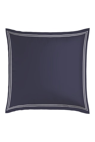 2 federe in raso di cotone 80 fili/cm² Annecy - Blu scuro - 63 x 63 cm