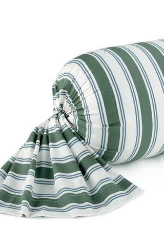 Federa cuscino alla francese in raso di cotone 80 fili/cm² Soline - Verde e celeste