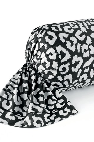 Federa cuscino alla francese in raso di cotone 80 fili/cm² Instinct - Nero e bianco