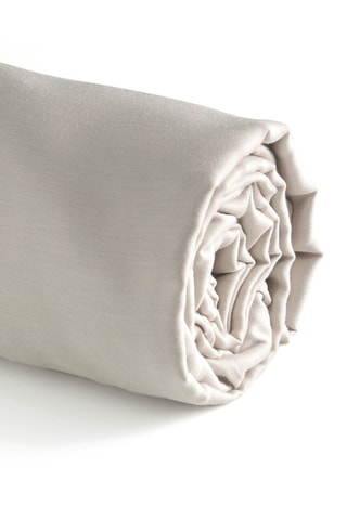 Lenzuolo sotto in raso di cotone 80 fili/cm² Uni - Taupe