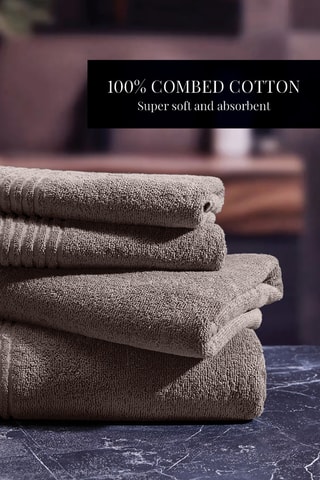 2 asciugamani Ecume - Marrone - 50 x 100 cm