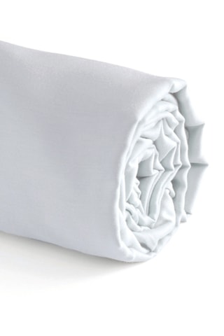 Lenzuolo sotto in raso di cotone 80 fili/cm² - Bianco