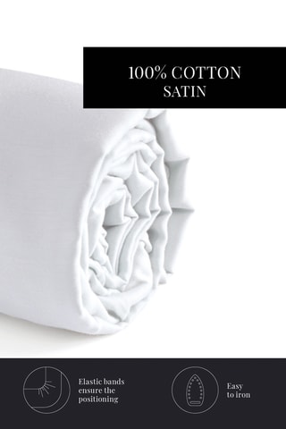 Lenzuolo sotto in raso di cotone 80 fili/cm² - Bianco