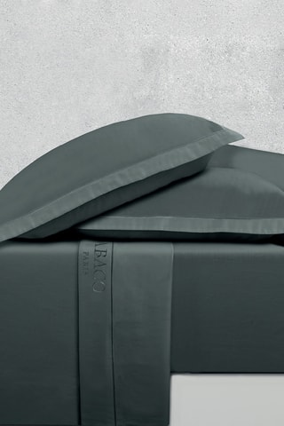 Lenzuolo sopra in raso di cotone 80 fili/cm² Uni 1 Barata - Grigio scuro