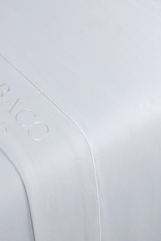 Lenzuolo sopra in raso di cotone 80 fili/cm² Uni 1 Baratta - Bianco