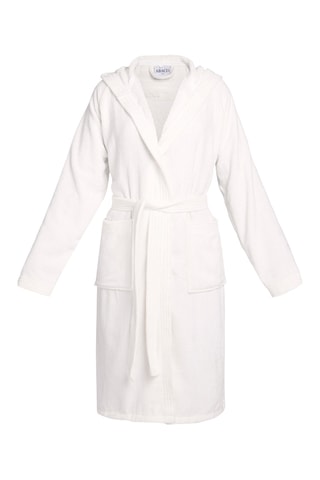 Accappatoio con cappuccio Uni - Bianco