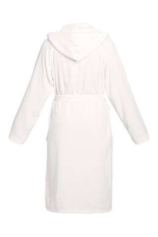 Accappatoio con cappuccio Uni - Bianco
