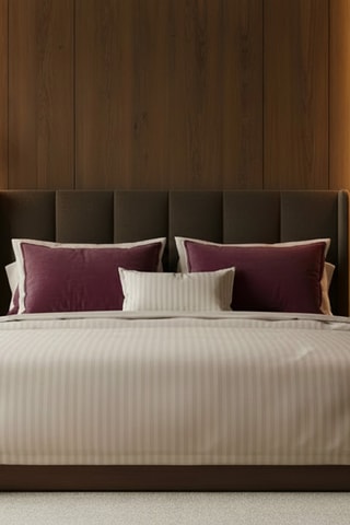 Lenzuolo sopra in raso di cotone 80 fili/cm² - Taupe