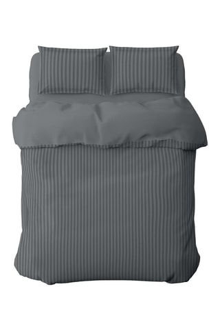 Parure copripiumino in raso di cotone 80 fili/cm² - Grigio scuro