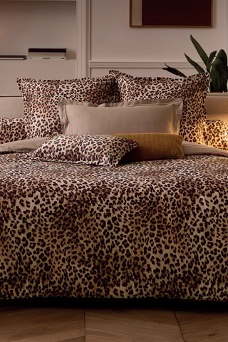 Parure copripiumino in raso di cotone 80 fili/cm² Fauve - Marrone