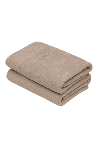 2 teli doccia Ecume - Taupe - 70 x 140 cm