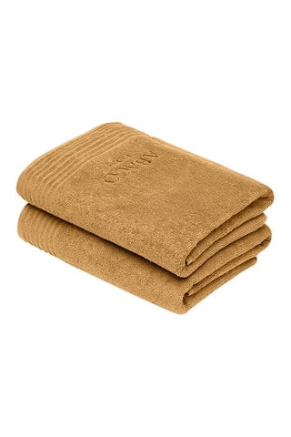 2 teli doccia Ecume - Senape - 70 x 140 cm